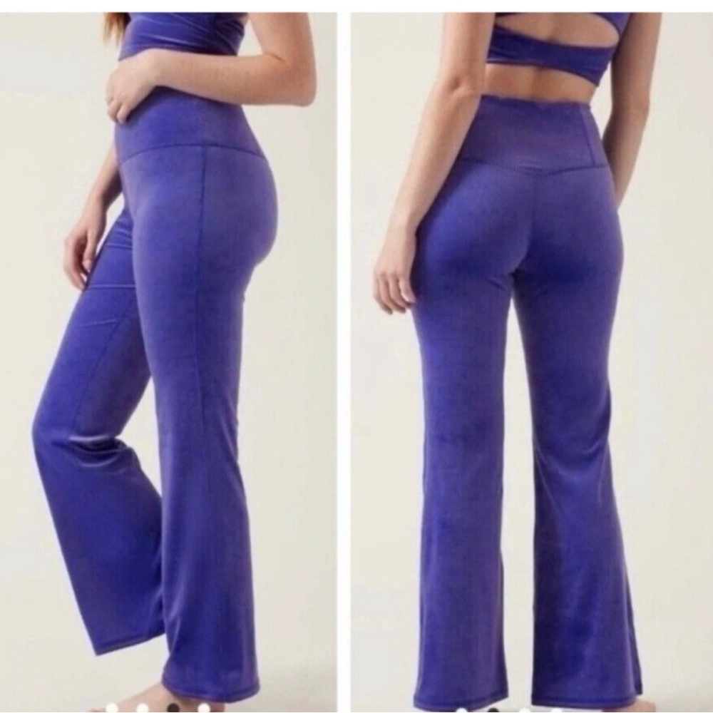 NWT Athleta Elation Velvet Flare Pants Size S